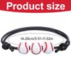 15 Baseball-Perlenarmbänder, verstellbare geflochtene Armbänder für Kinder, Jungen und Männer,