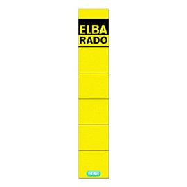 Elba Folder Spine Labels Short/Narrow Pack of 10 100420942 Rückenschilder Rado, schmal und kurz, selbstklebend, 10 Stück yellow