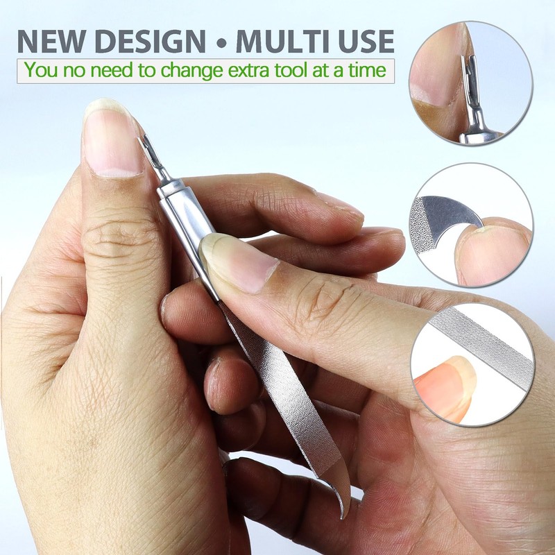 VOGARB Nail File for Men Fingernail and Thick Toenails, Multifunctional