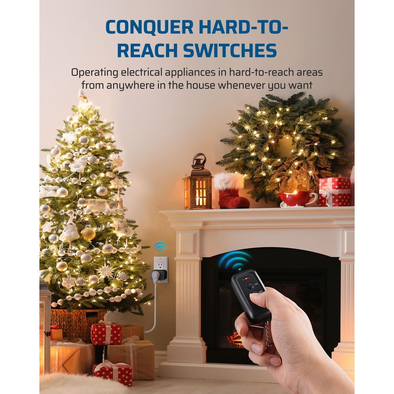 DEWENWILS Indoor Remote Control Outlet, Wireless Remote Light Switch for