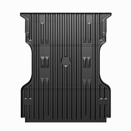 IKON MOTORSPORTS TPE Truck Bed Mat, Compatible with 2011-2016 Ford F-250/F-350/F-450 Super Duty 6.8Ft Bed, Custom Fit All Weather Heavy Duty 3D Rear Cargo Trunk Tray Protector Liner 1PC, Black