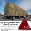 Woola Red Triangle Reflectors,4 Pack Trailer Triangle Reflector Reflective Warning