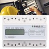 7 Digit LCD Electric Energy Meter 35mm DIN Rail Mounting