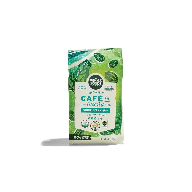 WHOLE FOODS MARKET Organic Whole Bean Café la Duena Coffee,
