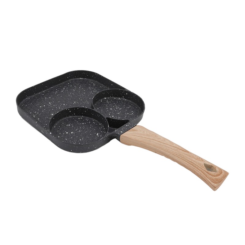 3 in 1 Breakfast Pan Prevents Stick Heat Resistant Divided