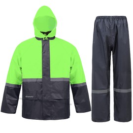 VUVEA Raincoat Suit Outdoor Waterproof Breathable High Reflective High Performance Durable Rain Gear Hooded Jacket