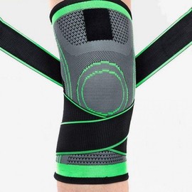 Powerful Functional Double-Sided Compression Sports Knee Brace Hiking Green 1pc/S