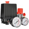 90-120PSI Air Compressor Pressure Switch Valve Control Manifold Regulator Gauges