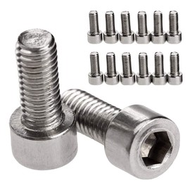 NA 10 Pcs Bike Water Bottle Cage Bolts Holder Screws,M5 Inner Rack Hexagon Stainless Steel Screws Fixed Gear Mountain Bike Accessories,M5*10MM Inner