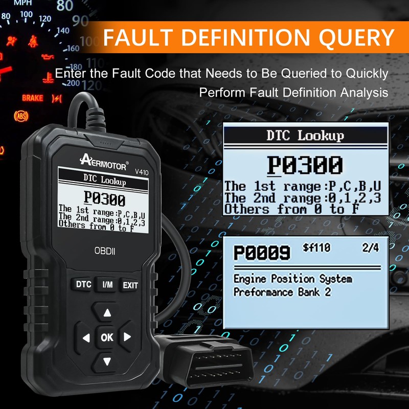 OBD2 Scanner, V410 Car Scanner Diagnostic Tool: Engine Fault Code