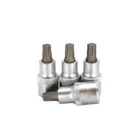 TEMO 4 pc Torx Plus 50IP 2 inch (50mm) Long Bit Socket 1/2 inch (12.7mm) Square Drive Auto Repair Impact Ready Tool