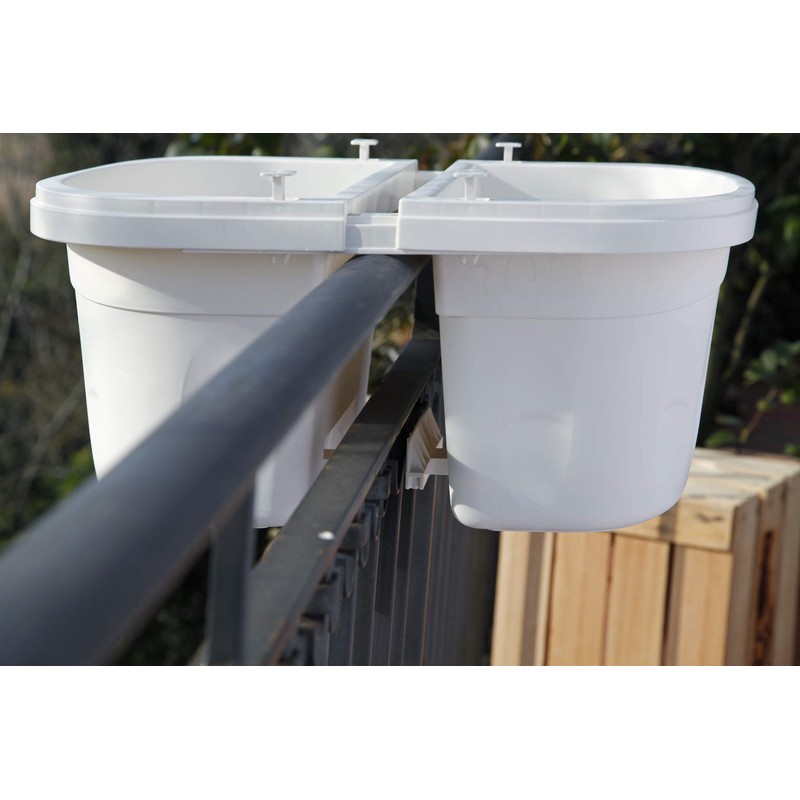 Apollo Exports International AP-30232/2 16" Double Sided Adjustable Railing Planter,