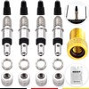 Dunlop Flash Valve Adaptor Replacement Set: 4 x Bicycle Valves