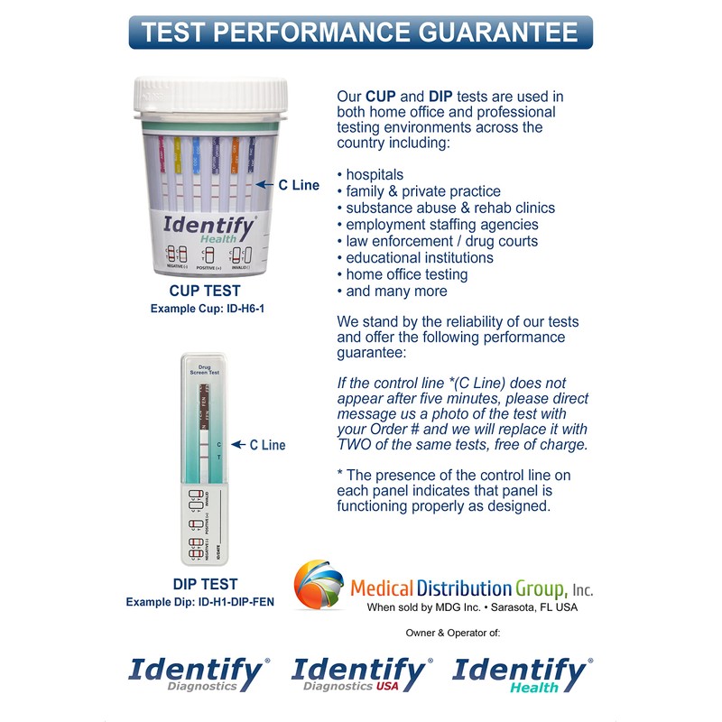Identify Health Drug Screen Test | 25 Pack | 9