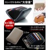 STREAM Card Case, Genuine Leather, Large Capacity, Accordion-Style, Anti-Skimming, Unisex,