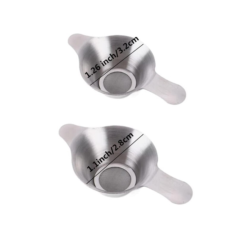 2 Pack Stainless Steel Tea Strainer Tea Funnel, Mini Fine