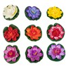 AUEAR, 9 Pack Artificial Floating Foam Lotus Flowers with Water
