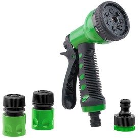 Royal Gardineer Garden Hose Shower: Garden Hose Shower Set with 9 Jet Settings and 3 Adapters (Garden Hose Accessories, Garden Shower, Lawn Sprinkler)