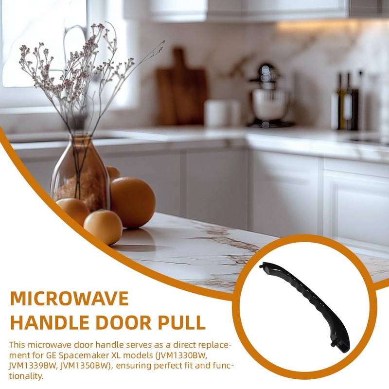 Microwave Door Handle Pull Replacement for GE Spacemaker XL JVM1339BW,