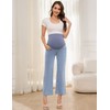 fitglam Women's Maternity Jeans Straight Leg Relaxed Fit Over Belly