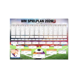 Close Up World Cup Schedule 2026 Poster | 100 x 70 cm | Football World Cup Game Plan | Clear Tournament Plan Wall Poster for Fans | All Games at a Glance