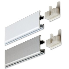 Gallery System Art Displays Aluminum Wall Tracks (3) for Art Hanging System - White Enamel