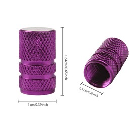 SENZEAL Pack of 20 Valve Caps Car Aluminium Tyre Valve Caps Universal Round Style Car Tyre Valve Caps Valve Protection Caps for Car Truck Motorcycle Bicycle (Purple)