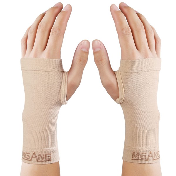 MGANG Wrist Support Sleeves, 1 Pair Wrist Compression Gloves for