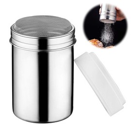 EsiFare Flour Flour Bottle Flour Seasoning Can Stainless Steel Condiment Container Powder 1 Piece Approx. 2.2 x 3.3 inches (6 x 8.5 cm), Approx. 2.0 oz (56 g), Rust Resistant, Durable, Abrasion