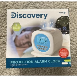 Discovery Kids Digital Projection Alarm Clock Sound Machine Color Glowing Stars
