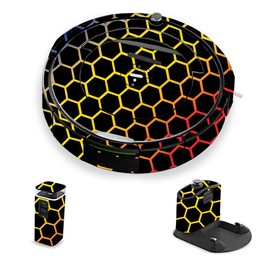 MightySkins Skin Compatible with iRobot Roomba 690 Robot Vacuum - Primary Honeycomb | Protective, Durable, and Unique Vinyl Decal wrap Cover | Easy to Apply, Remove | Made in The USA
