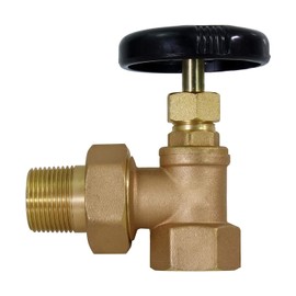 Midline Valve IXW-U012 Heavy Duty Hot Water Steam Radiator Valve; Air Vent Temperature Control; 1/2 in. FIP x Male Union; Brass
