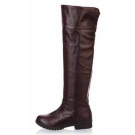 ACE SHOCK Men's Cosplay Boots Knee High Equestrian Boots Costume Shoes (10, brown)