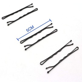 Hair Pin, Black, 100 Pieces, Hair Tweezers, 2.0 inches (5 cm), Bangs Pin, American Pin, Black, Pin Fastener, Easy to Arrange, Hair Clip