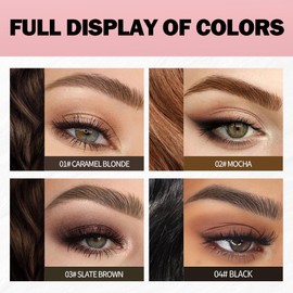 Microblading Eyebrow Pencil, Anglicolor Natural Shaping Outlining Filling Eyebrow Pen for Women, Easy to Color| Quick Drying| Long-Lasting Brow Pen Create Natural Hair-Like Brows (04# BLACK)