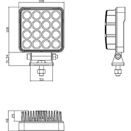 Kramp LA10024 LED Work Light 25 W 30