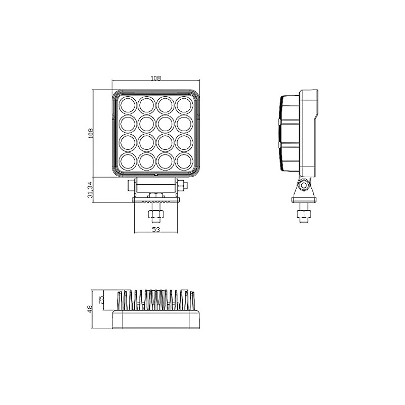 Kramp LA10024 LED Work Light 25 W 30
