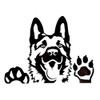 Car Sticker Black German Shepherd Sticker 18 cm Black German