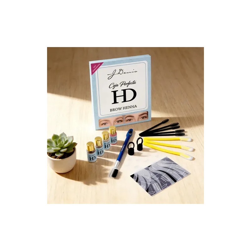 J.Denis Brow Henna Kit Profesional Cejas Perfectas HD Tinte Natural