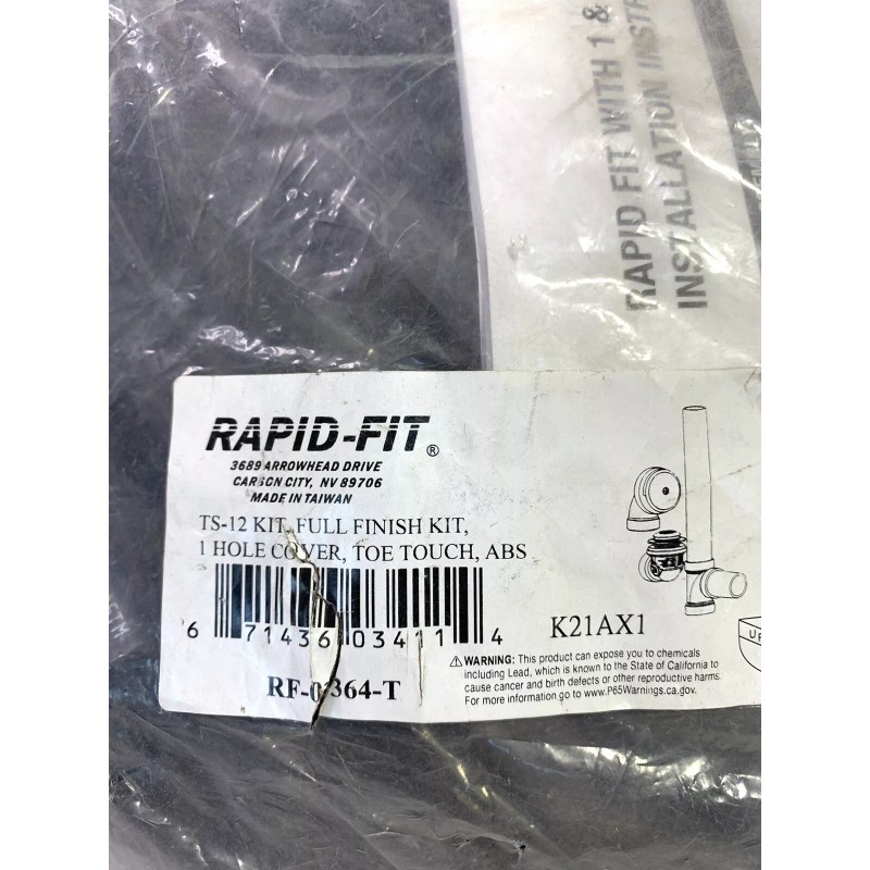 Rapid-Fit ABS Bath Waste Assembly Full Finish TS-12 Trim And