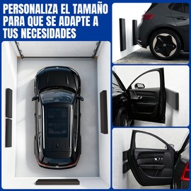 Juzanl Protector de Pared para Cochera, Paquete de 4 Protectores de Pared de Garaje, Protectores de Parachoques de Pared Impermeables, Acolchado Autoadhesivo de Espuma NBR para Pared (4)
