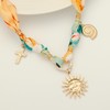 Bandana Charm Necklace for Women-Dainty Gold Carabiner Beach Charm Necklace