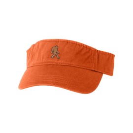 Go All Out One Size Orange Visor Bigfoot Sasquatch Embroidered Visor Dad Hat