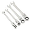 Flex Head Ratcheting Combination Wrench Set Chrome Vanadium Steel Quick