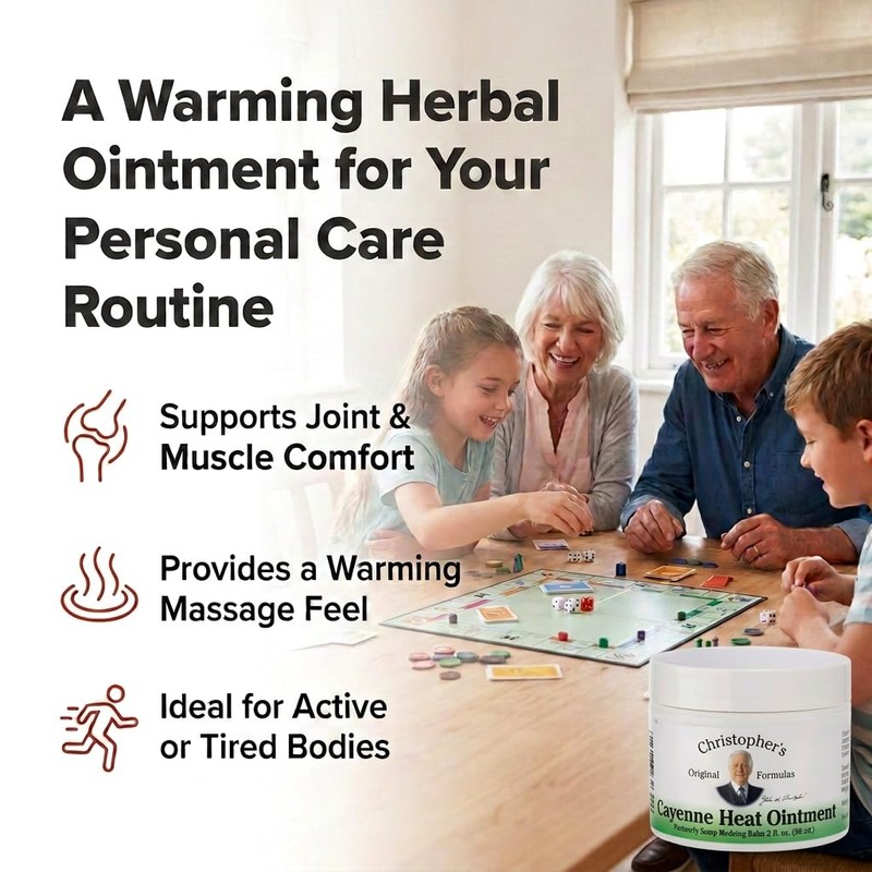 Christopher's Original Formulas Cayenne Heat Ointment, Warming Herbal Topical for