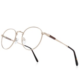 RB.Pilot Round Reading Glasses for Women Men Vintage Retro Blue Light Blocking Computer Readers