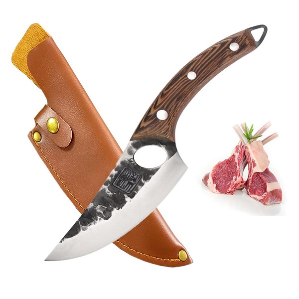 DENGJIA Knife Forged Boning Knife For Meat,Meat Cleaver Knife Multipurpose
