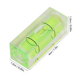 Spirit Level 15 x 15 x 40 mm Square Quality Mini Bubble Small Level Pack of 5