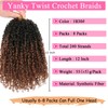 Leeven 8 Packs Pre-looped Yanky Twists Crochet Braids 12 Inch
