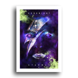 David Bowie - Ziggy Stardust - Thin White Duke - Memorial Tribute - 13x19 Original Minimalist Art Poster Print